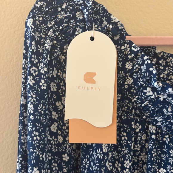 NWT Cueply Navy Blue Floral Maxi Skirt Size 4x - Picture 3 of 8